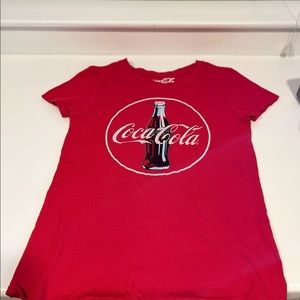 Red Coca Cola shirt. Sold out online at lucky brand.